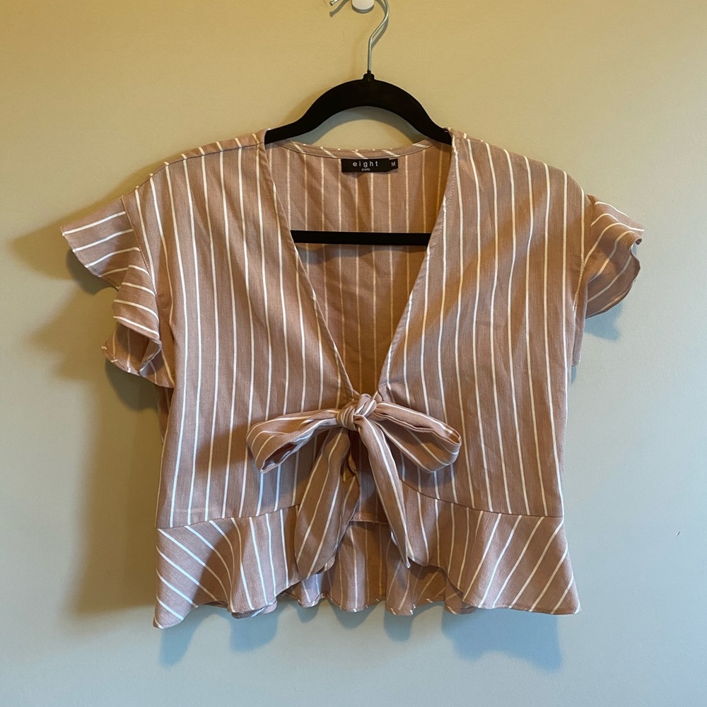 Front-tie Crop Blouse